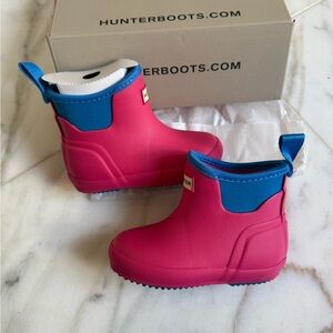Hunter Kids Finley PINK Size 7 or 10 US Waterproof Kids Rain Boots - NEW